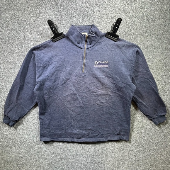 Lee Other - Vintage Lee Sweatshirt Mens XL Blue Chase Merchant Services 1/4 Zip Pullover